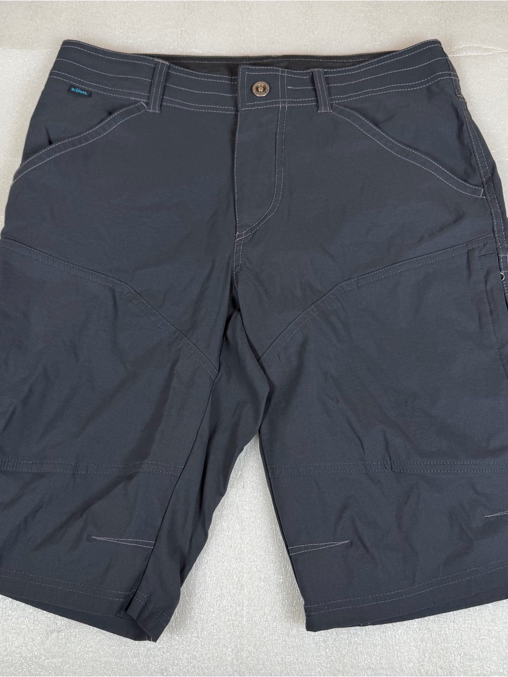 Kuhl Renegade Shorts Men’s 31 Grey Charcoal Black Hiking Cargo Tech 5121 Stretch